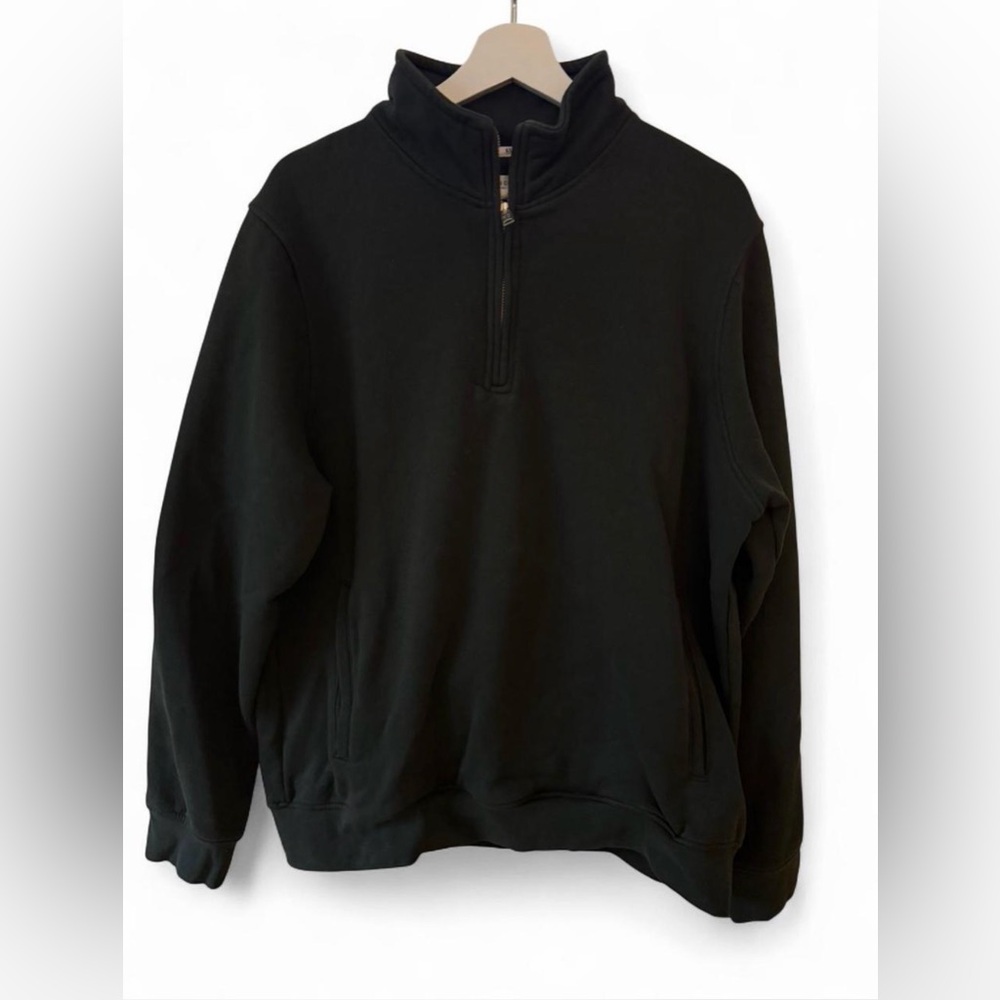 Kenneth Cole Men's Dark Green Half-Zip Pullover Sweater